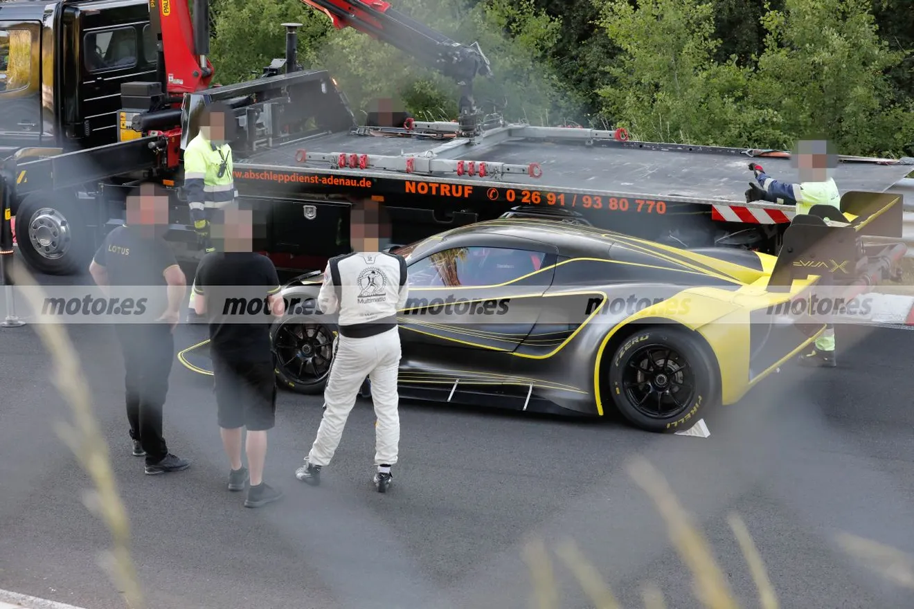 El contratiempo del Lotus Evija en Nürburgring, el hypercar eléctrico fracasa en su récord en el trazado alemán