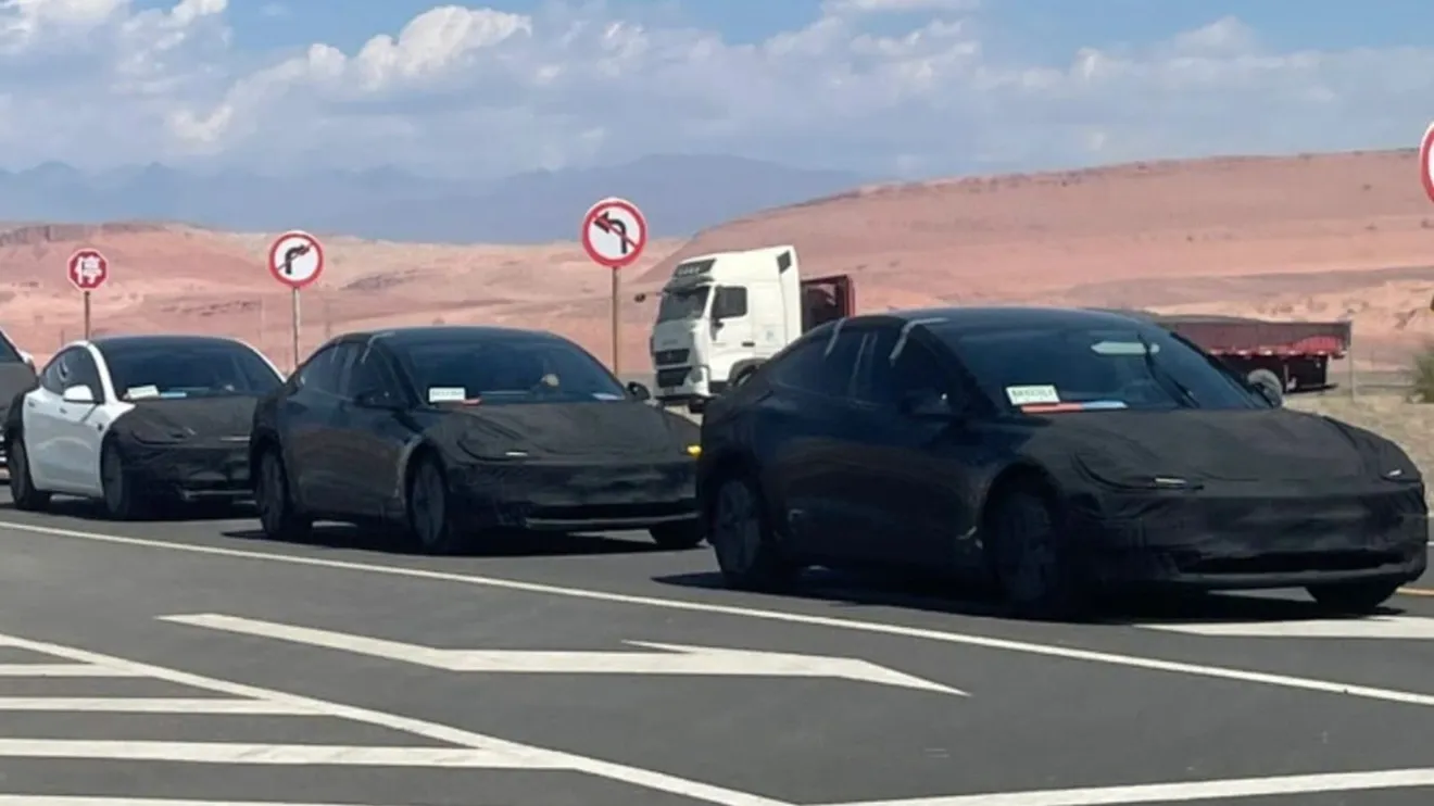 Avistados varios Tesla Model 3 Highland realizando pruebas de alta temperatura en China