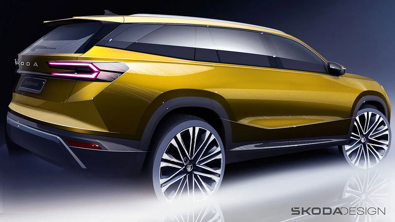 Skoda anticipa el diseño del nuevo Kodiaq a través de unos bocetos, el renovado SUV checo está listo para su presentación