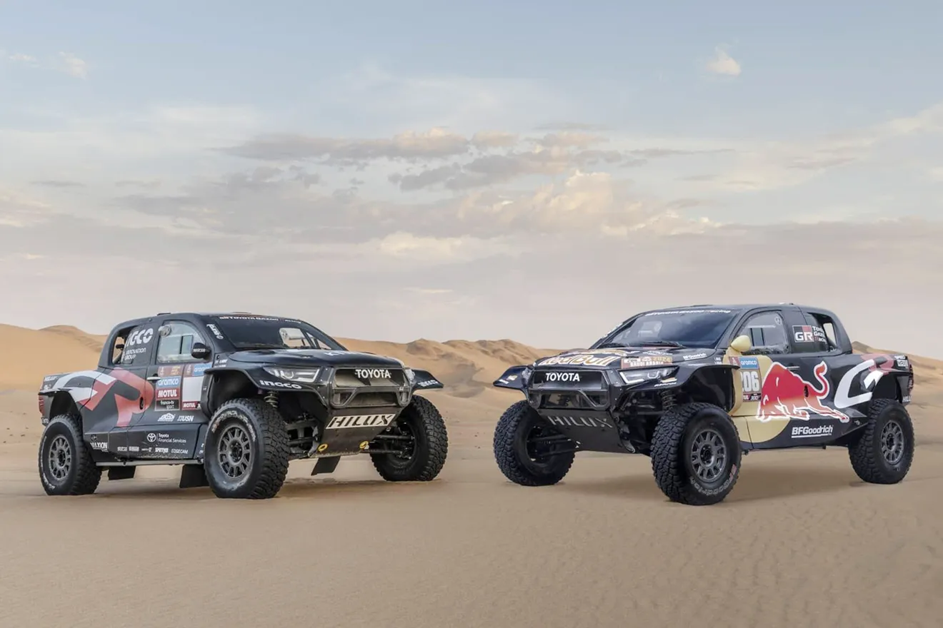 Toyota, a por todas en el Dakar 2024: sin Nasser Al-Attiyah, pero con cinco Hilux mejoradas