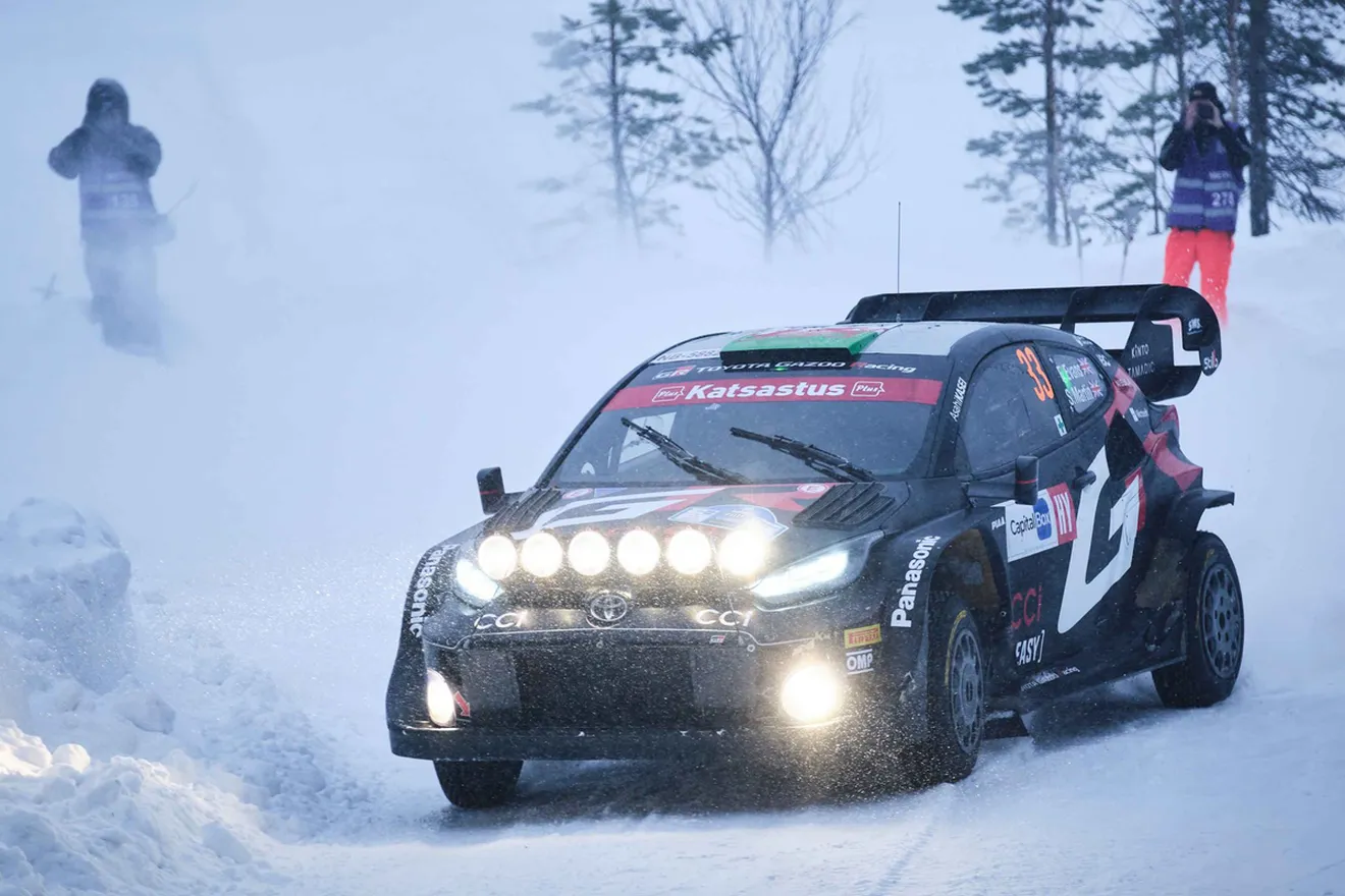 Cara y cruz de Elfyn Evans y Kalle Rovanperä en el Arctic Lapland Rally