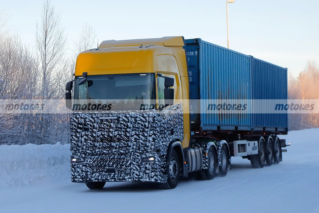 El camión más vendido de Scania es cazado en fotos espía durante una sesión de pruebas en Suecia