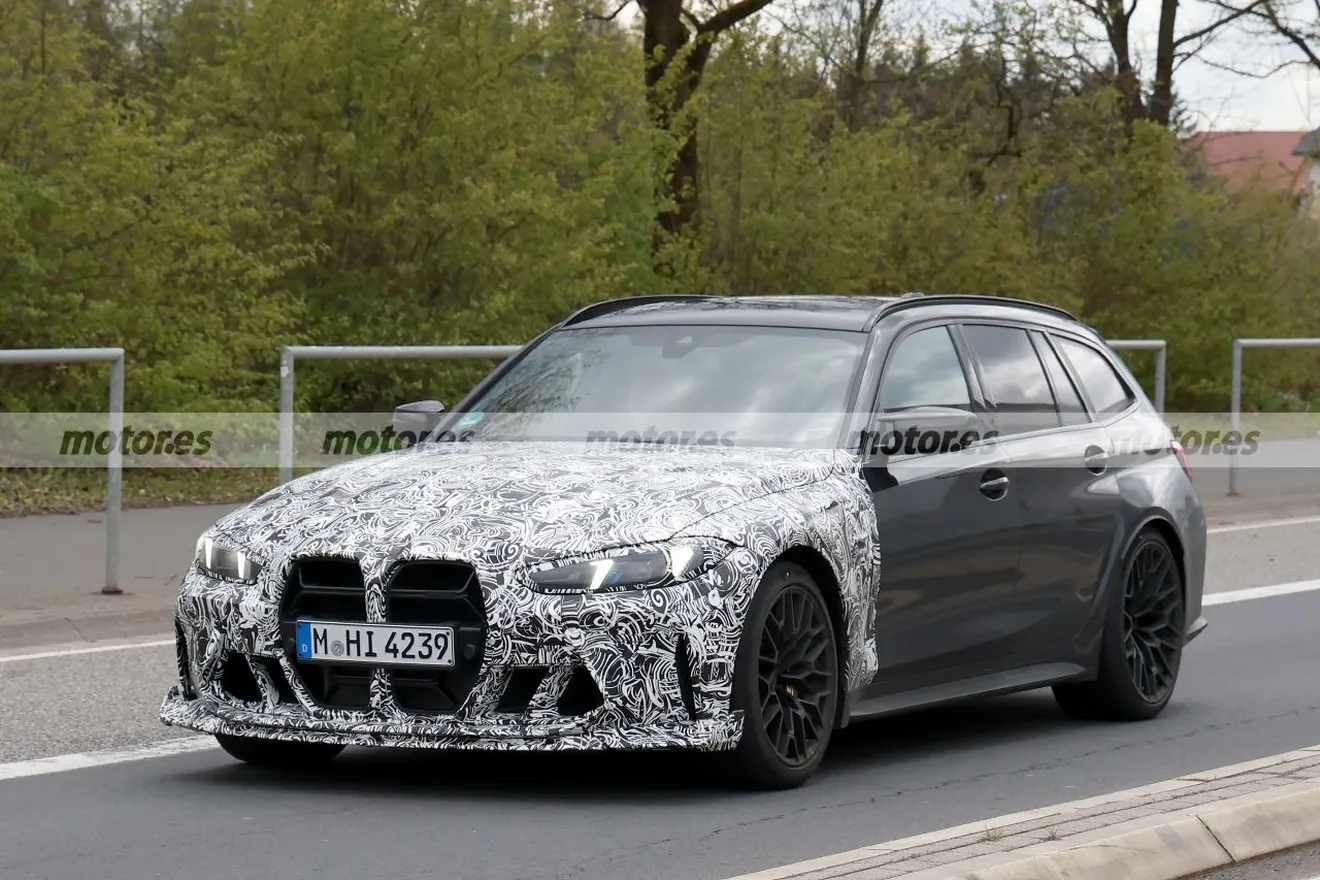 El nuevo BMW M3 CS Touring 2025 vuelve a ser cazado en pruebas, y esta vez con un diseño que deja poco a la imaginación5
