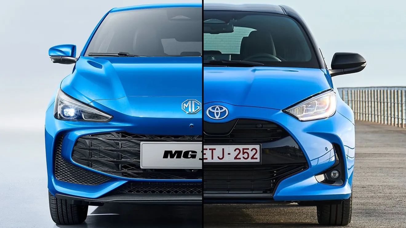 MG3 vs Toyota Yaris - frontal