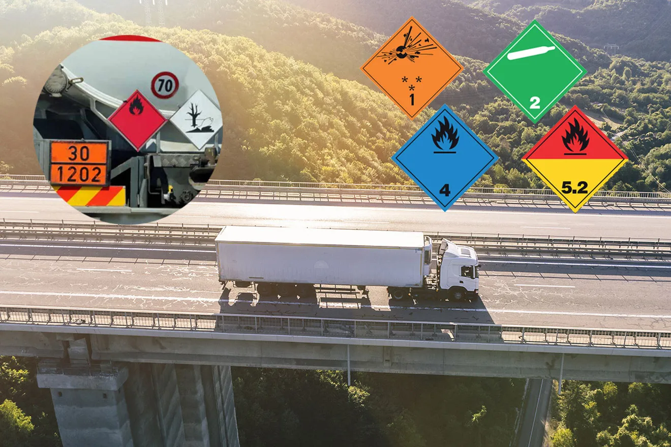 Transporte de mercancías peligrosas en carretera: cómo identificar las señales y cómo actuar ante ellos con seguridad