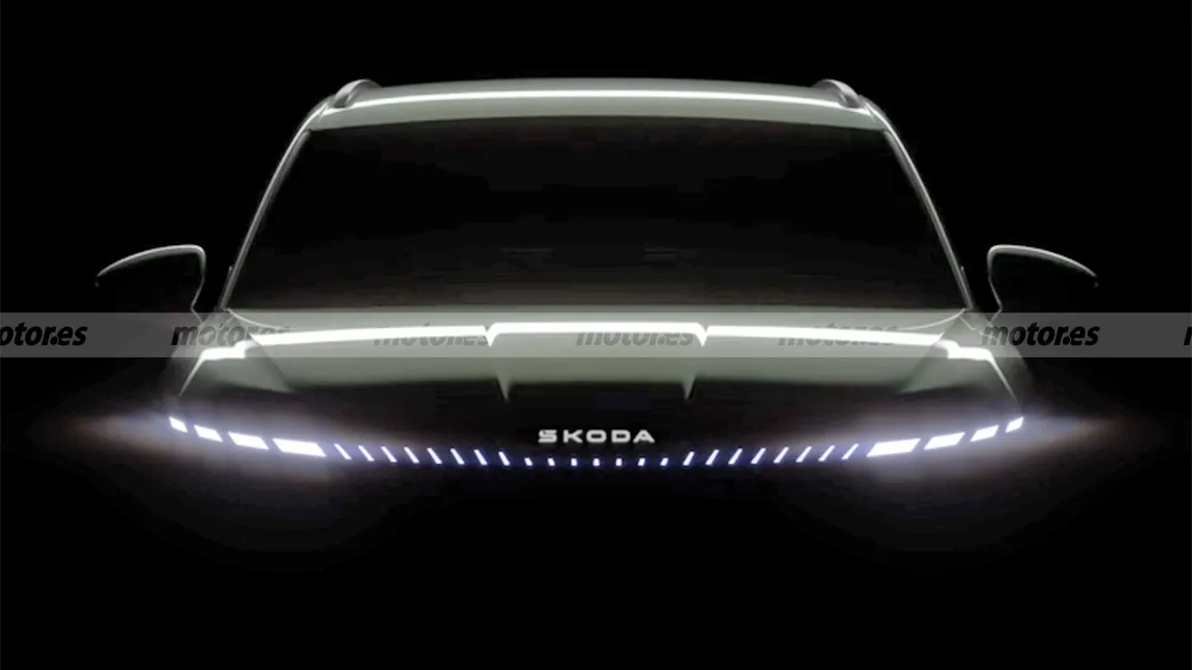 Skoda adelanta su nuevo SUV 100% eléctrico que será desvelado en 2024, el frontal del Elroq queda parcialmente al descubierto