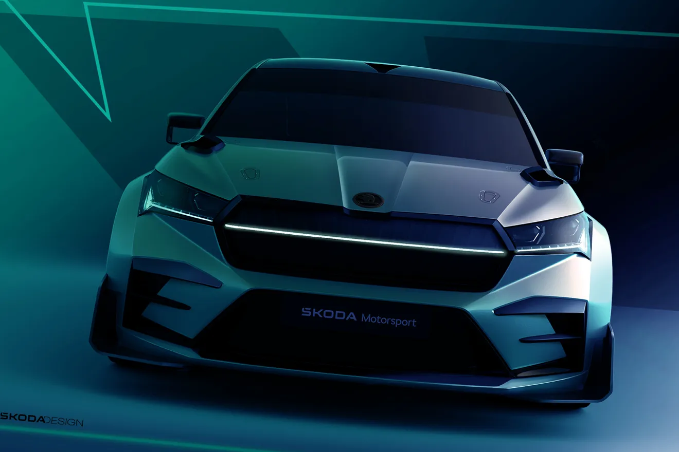 Un Skoda Enyaq RS más rápido será una realidad, estos bocetos dan la pista de un SUV eléctrico con alma de competición