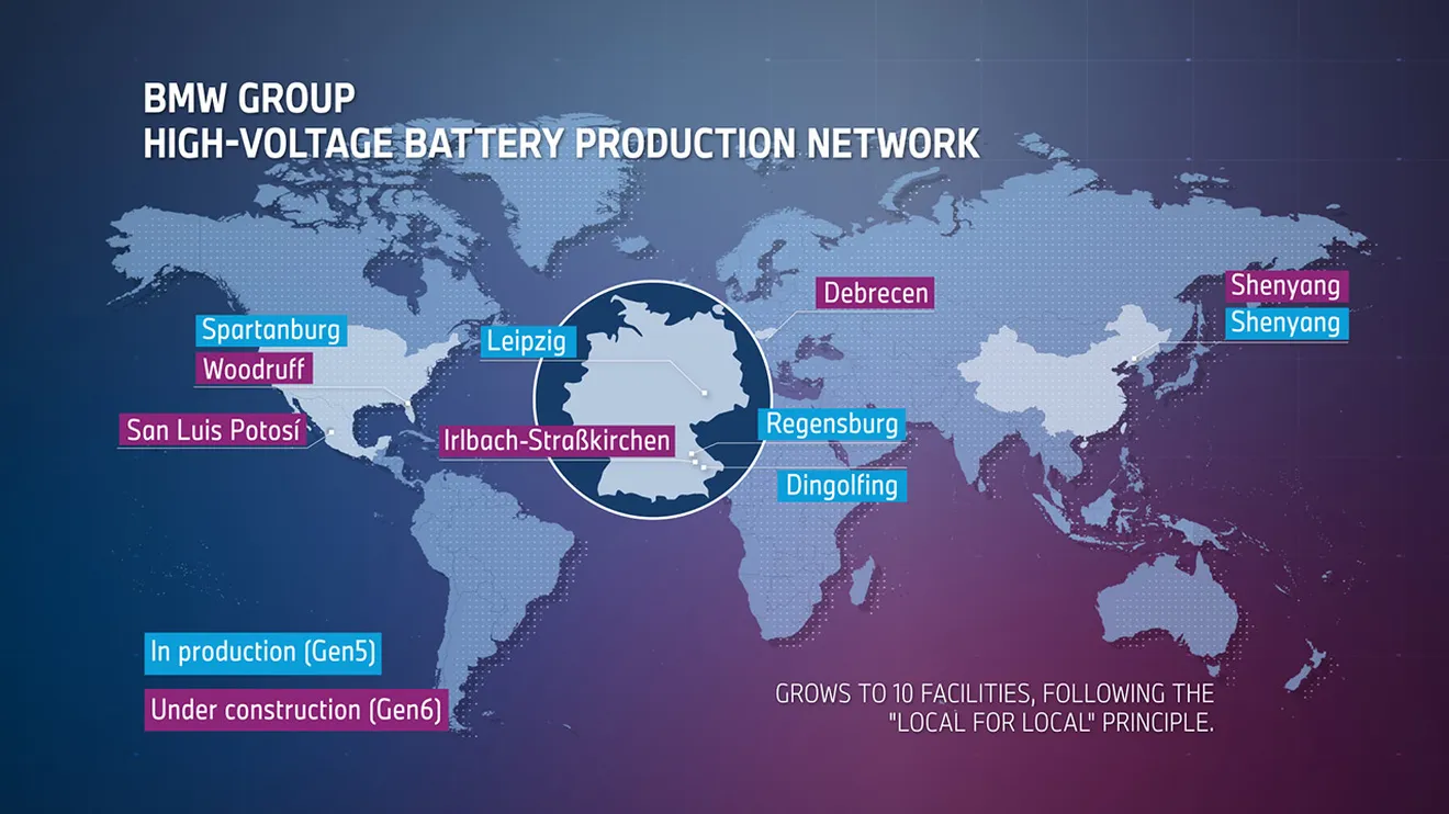 La nueva familia Neue Klasse de BMW se asegura sus futuras baterías de alto voltaje con estas cinco nuevas fábricas