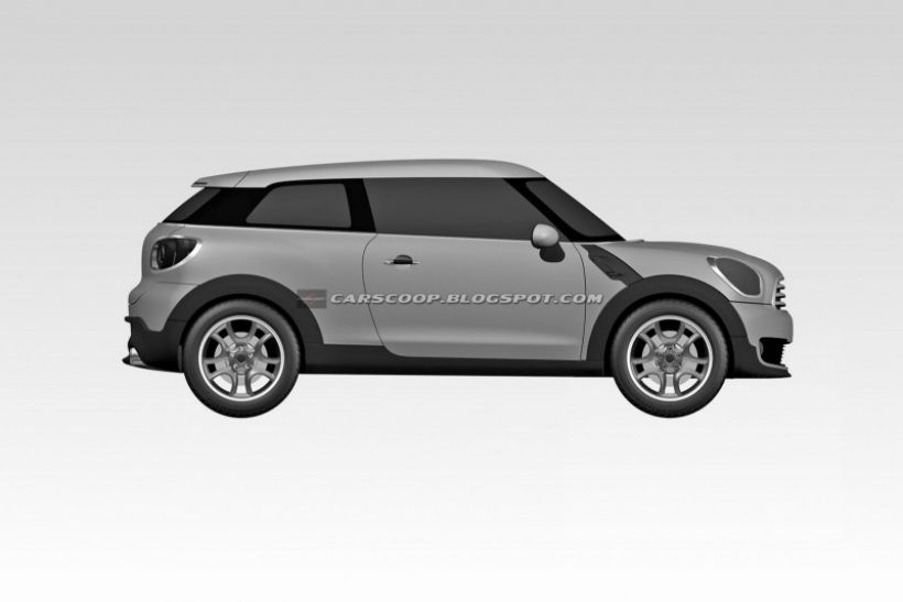 Registro de diseño del MINI Paceman. Un Countryman de 3 puertas