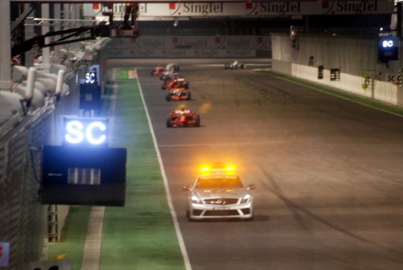 Singapur y el Safety Car... por estadística, liderará la carrera alguna vuelta