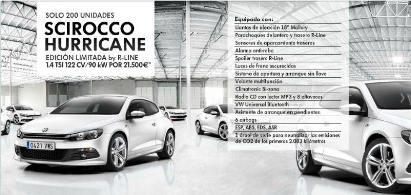 Volkswagen lanza el Scirocco Hurricane: Una edición muy equilibrada