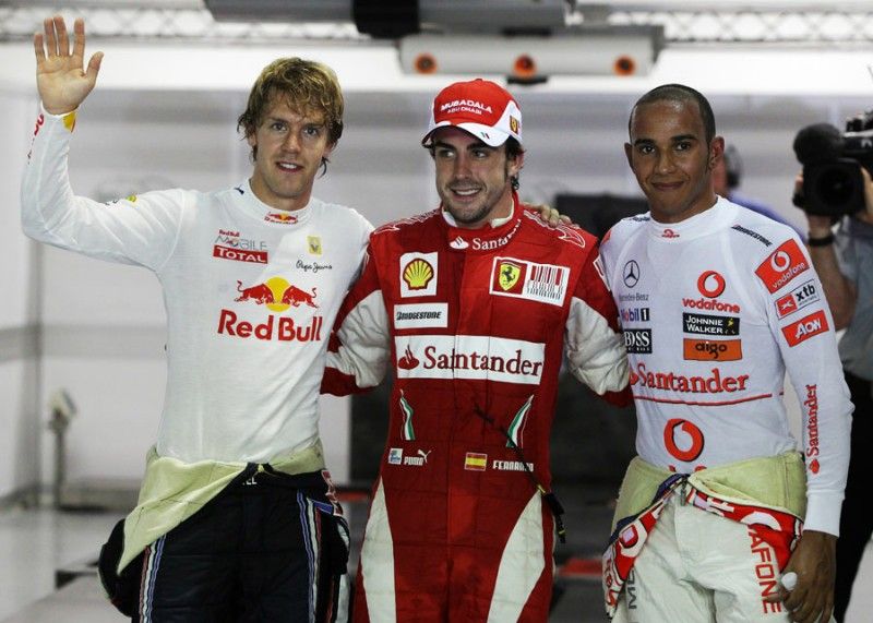 Alonso, Vettel y Hamilton