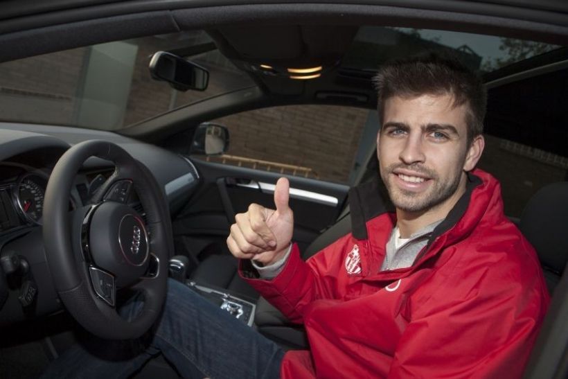 El nuevo coche de Messi y los Audi del FC Barcelona