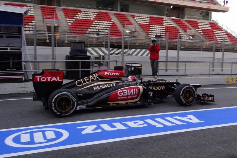 kimi räikkönen lotus test barcelona 2013