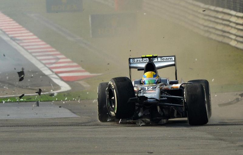 accidente esteban gutierrez gp china 2013