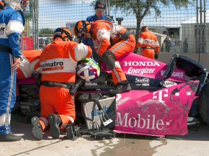 accidente indycar houston