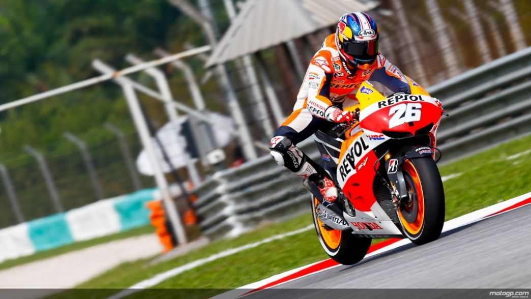 Dani Pedrosa, el más rápido de la primera jornada en Sepang