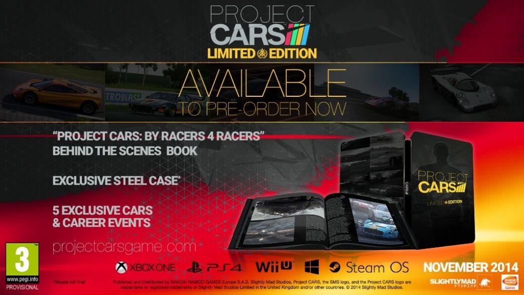 Project CARS contará con edición limitada y regalos de reserva