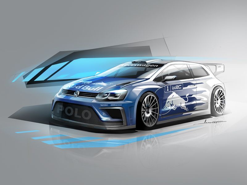 Primer boceto del Volkswagen Polo R WRC 2017