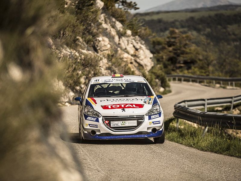 Podio de Pepe López y Nil Solans en el Rally de Antibes