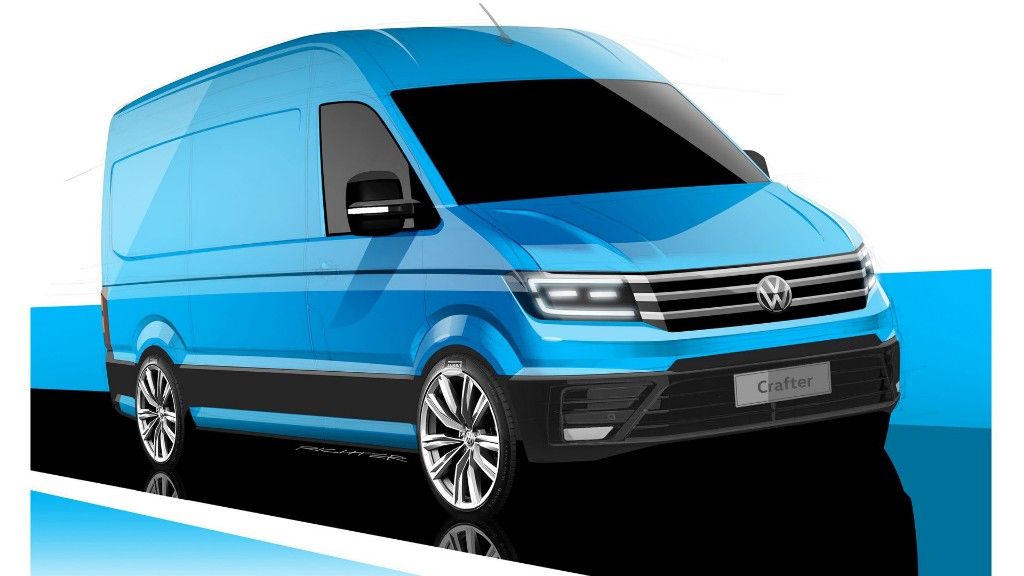 Así será la Volkswagen Crafter 2017: primer adelanto de su diseño