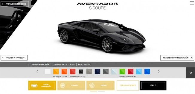 Lamborghini Aventador S - configurador