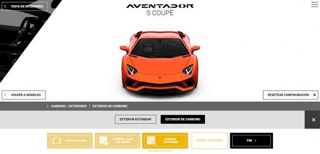 Lamborghini Aventador S - configurador