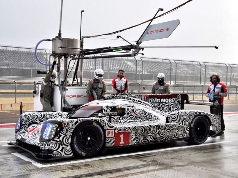 La niebla marca el test del Porsche 919 Hybrid en Aragón