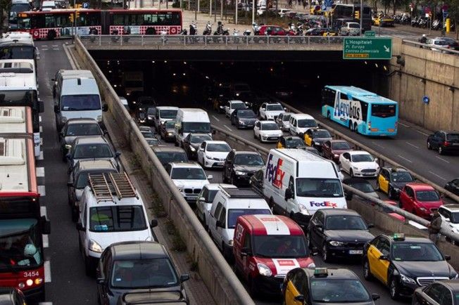 Retenciones en los acceso a Barceona