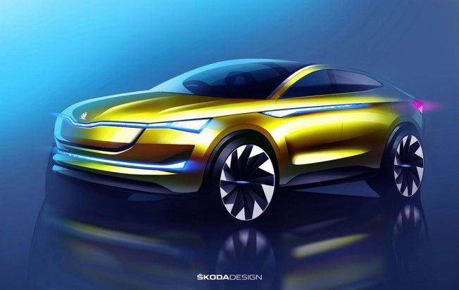 Skoda Vision E Concept - boceto