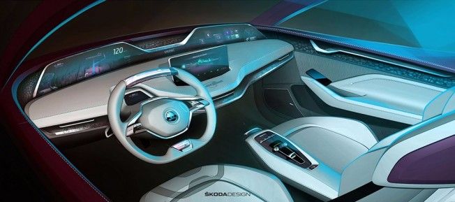 Skoda Vision E Concept - boceto