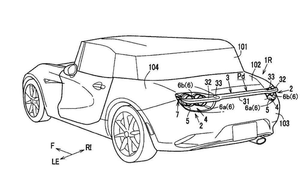 Mazda patenta un agresivo alerón trasero escamoteable