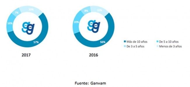 Distribución del mercado del vehículo de ocasión en España por antigüedad