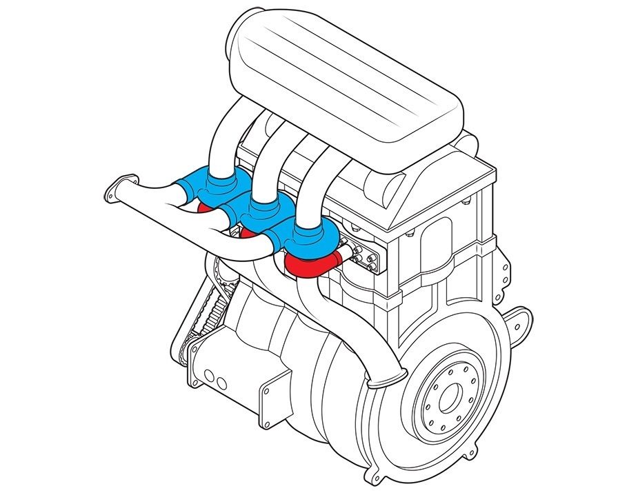 Patentan un motor con un turbo para cada uno de los cilindros