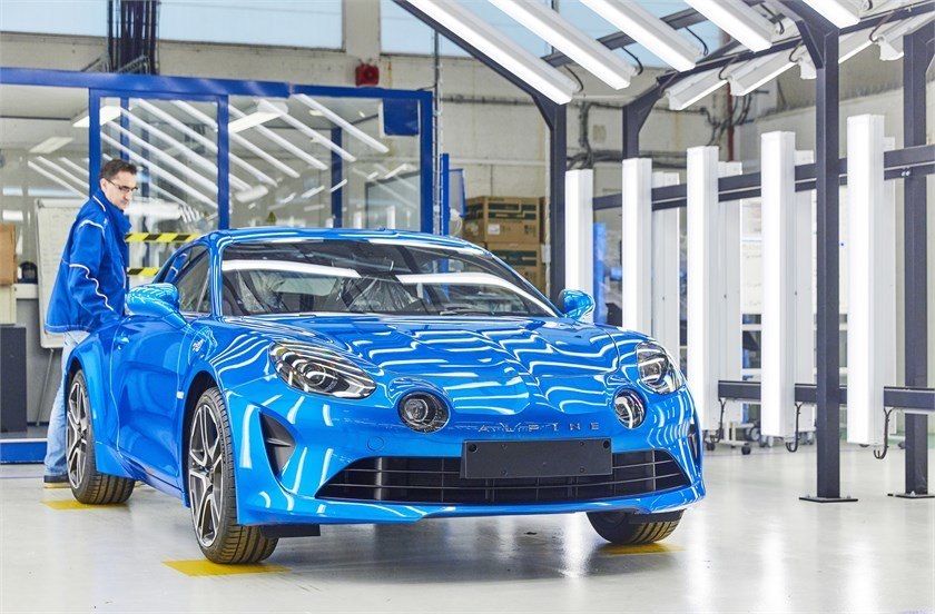 El nuevo Alpine A110 comienza su producción en la planta de Dieppe