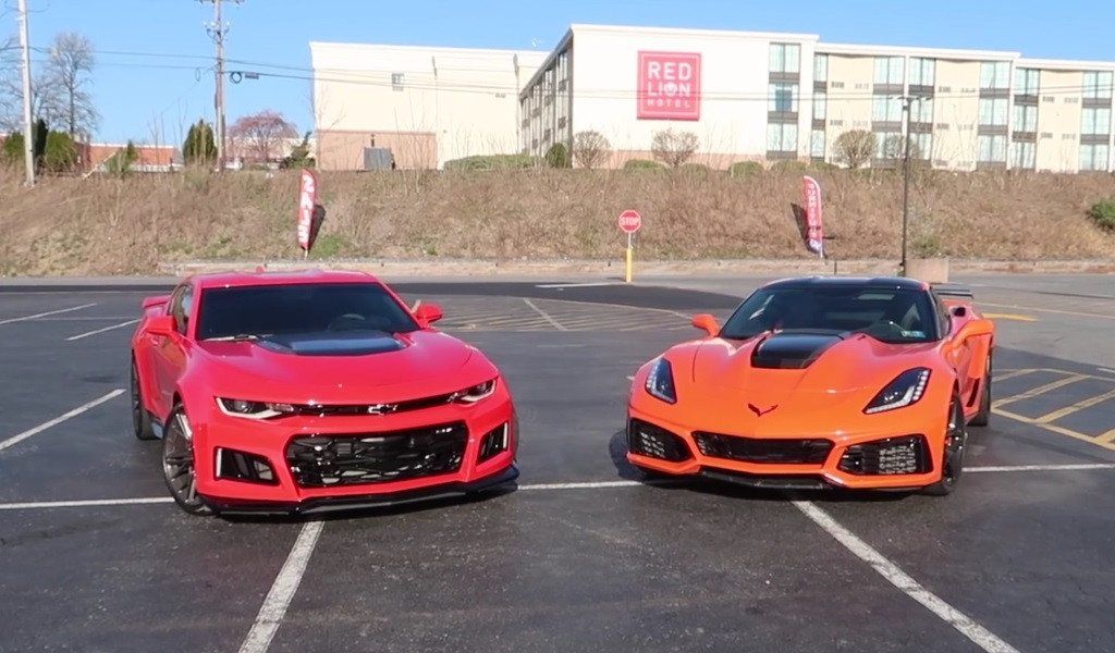 Carreras ilegales: Chevrolet Camaro ZL1 vs Chevrolet Corvette ZR1