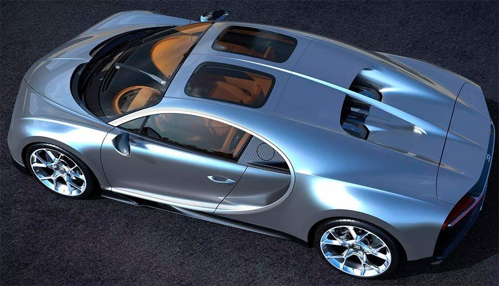 El Bugatti Chiron estrena versión Sky View con techo de cristal