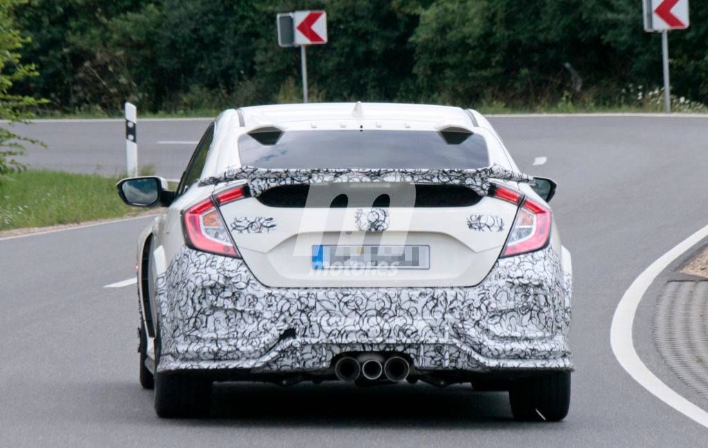 Cazamos a Honda probando un nuevo alerón trasero para el Civic Type R 2019