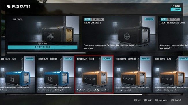 Cajas de contenido de pago en Forza Motorsport 7