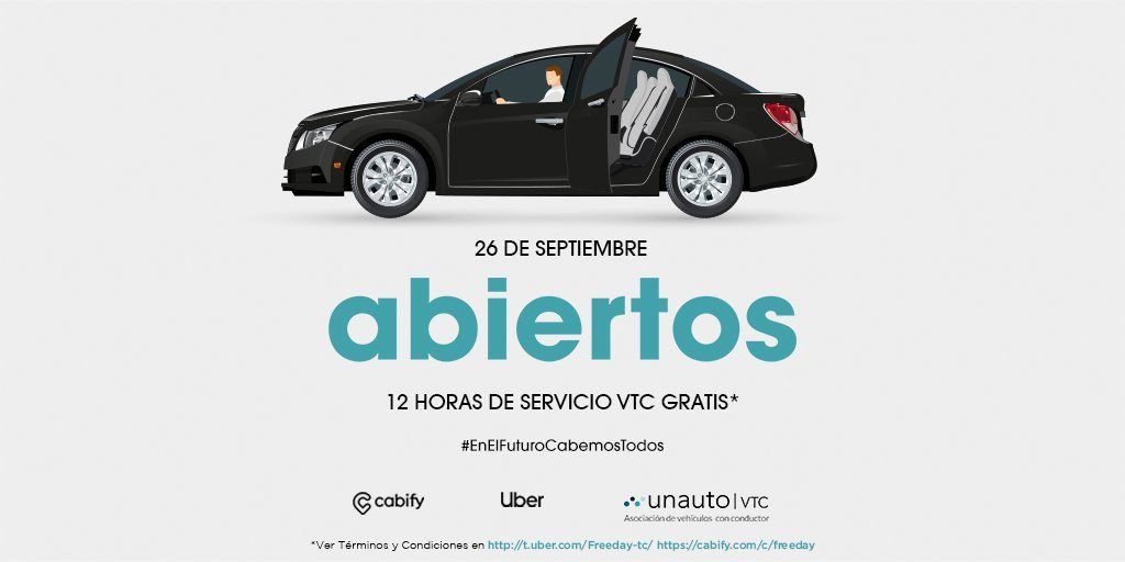 La jornada de VTC gratis muere de éxito: Uber y Cabify, colapsados