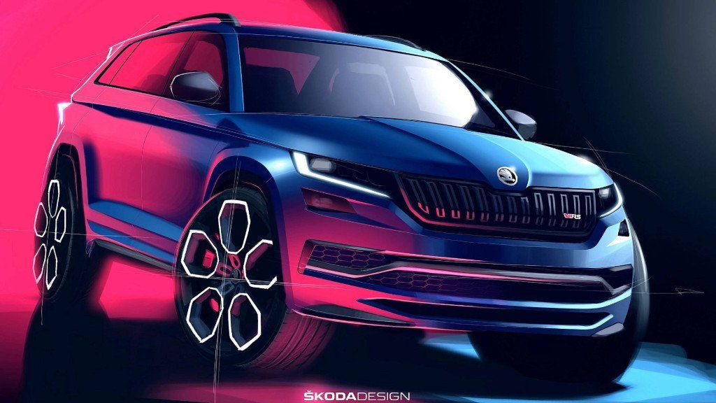 Skoda revela los bocetos oficiales del Kodiaq RS