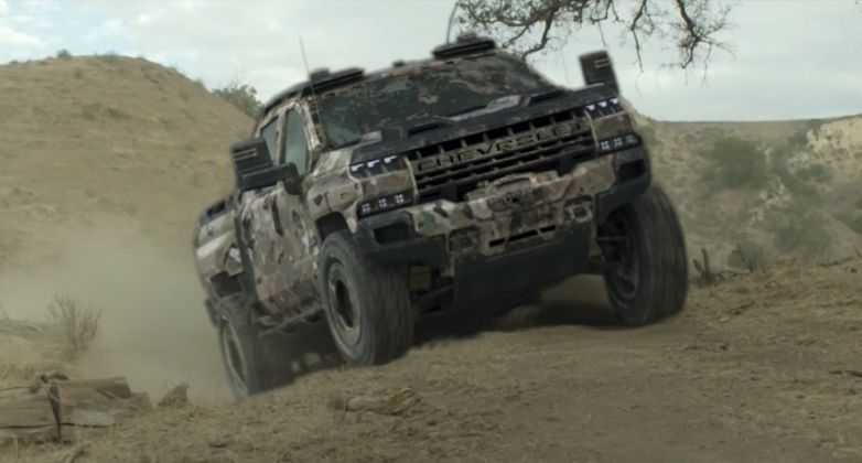 Filtrado el nuevo Chevrolet Silverado ZH2 militar alimentado por hidrógeno