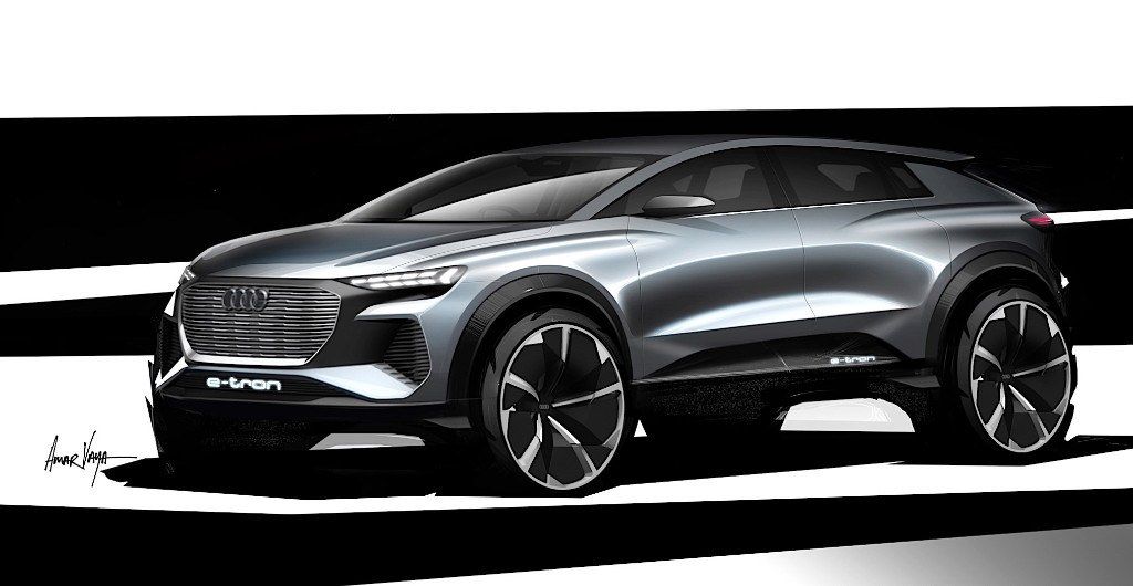 Audi muestra el nuevo Q4 e-tron concept con unos bocetos iniciales