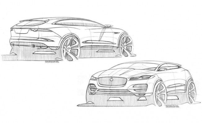 Boceto del Jaguar F-Pace