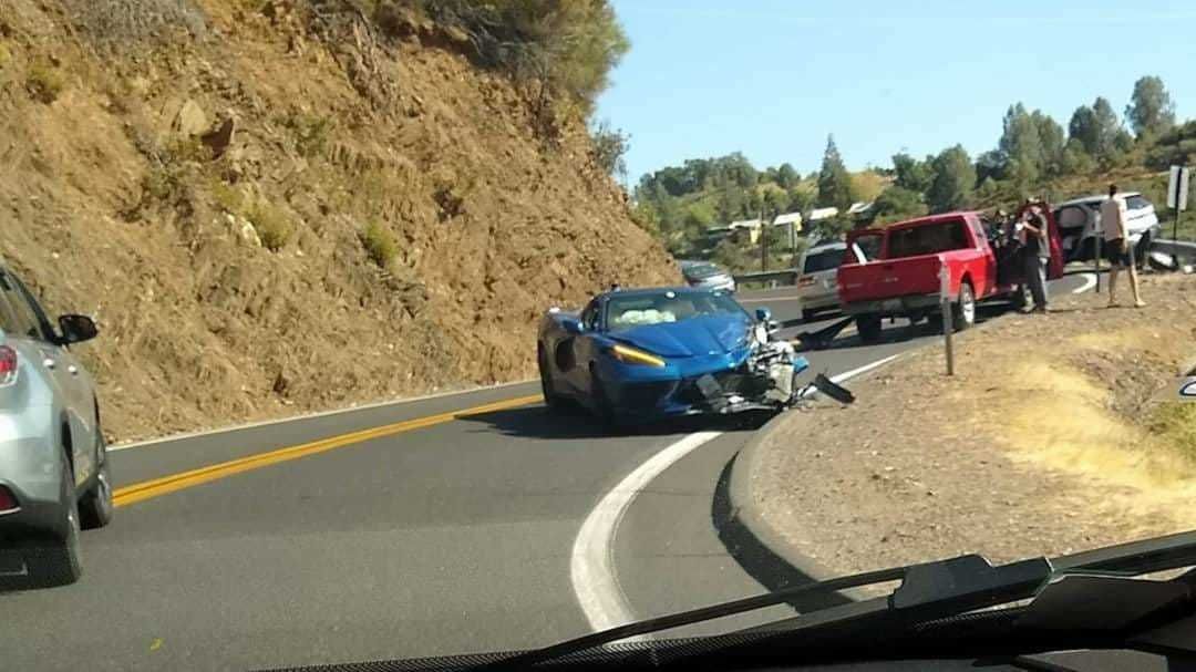 El primer accidente de un Chevrolet Corvette C8