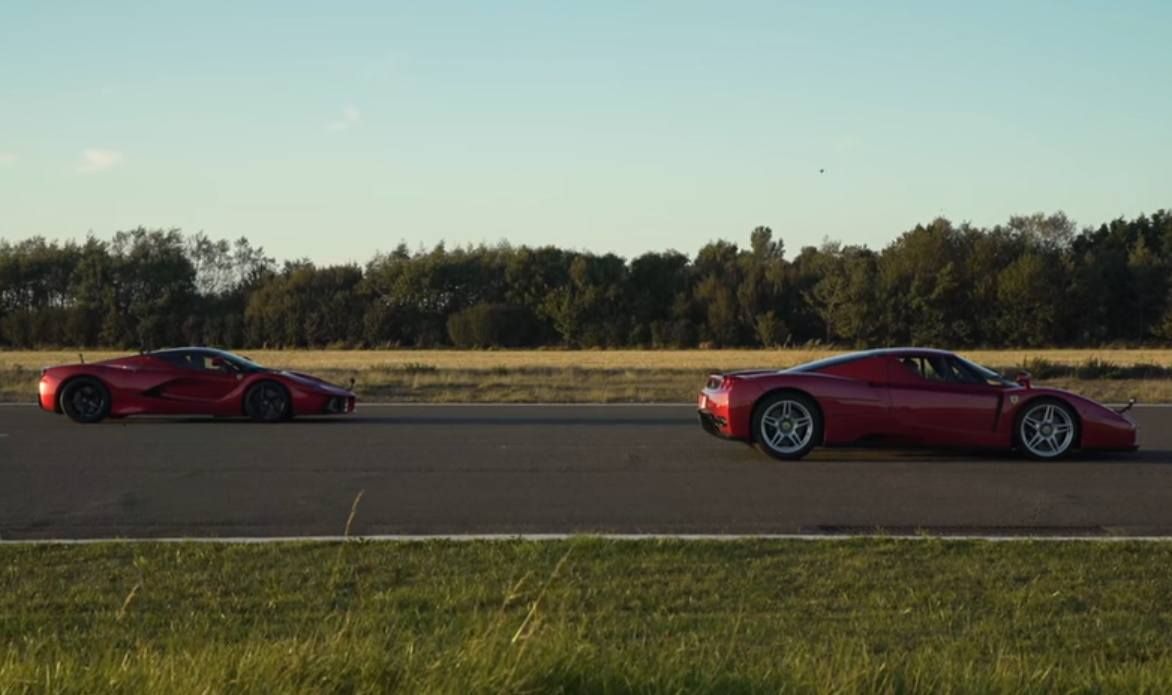 Drag race: Ferrari Enzo vs. Ferrari LaFerrari [vídeo]