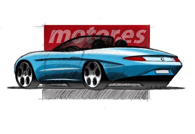 Boceto del nuevo Alfa Romeo Spider Duetto