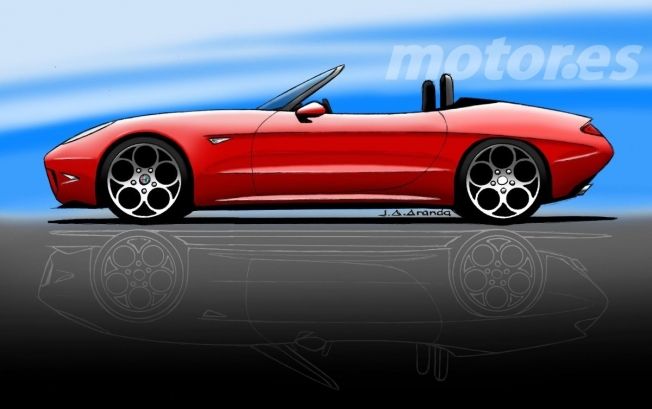 Boceto del nuevo Alfa Romeo Spider Duetto