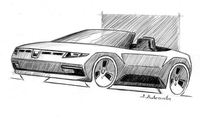 Boceto del Dacia CrossRoadster