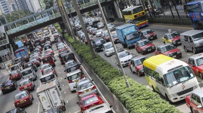 Tráfico en Hong Kong